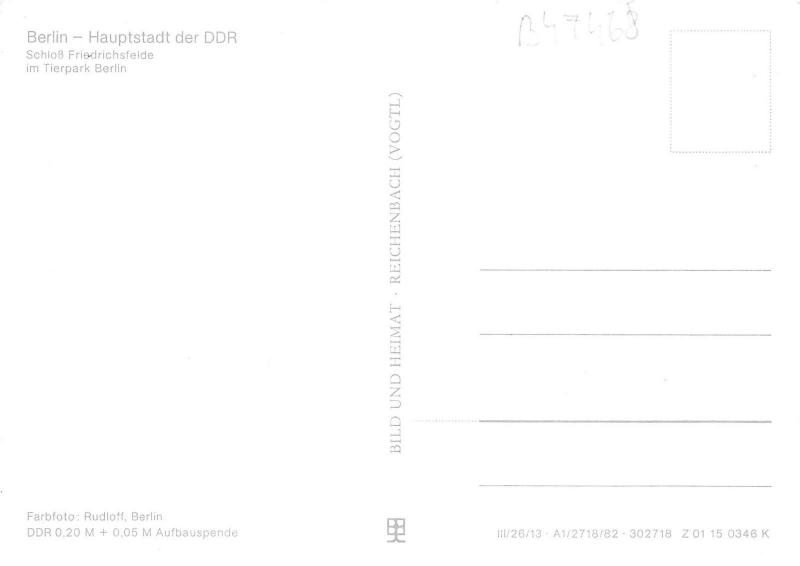 B47468 Berlin Friedrichsfelde castle germany