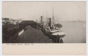 Mobile Alabama Harbor 1900's Undivided Back Postcard