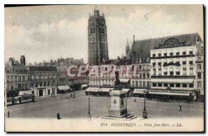 Old Postcard Dunkerque Place Jean Bart