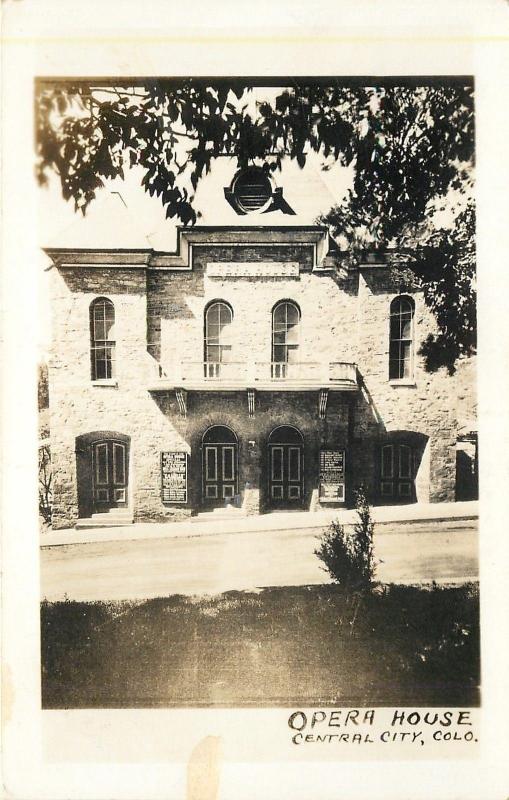 Central City Colorado~Real Photo Postcard of Opera House~1952 Postcard