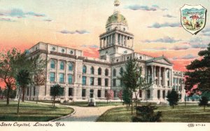 Vintage Postcard State Capitol Government Office Building Lincoln Nebraska NB