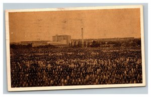 Vintage 1926 Photo Postcard Giant Portrait of National Cash Register Employees