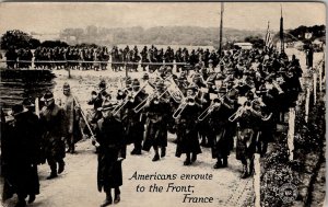 WW1 Era American Soldiers Enroute to the Front France War Dept Postcard X12