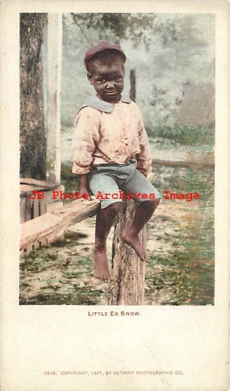 Black Americana, Detroit Photographic No 5809, PMC, Little Eb Snow with Cap 