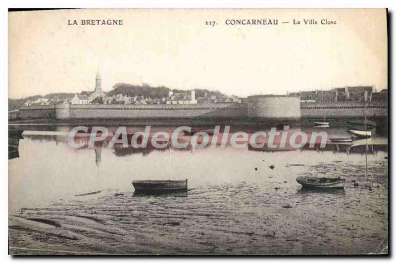 Old Postcard Brittany Concarneau Ville Close