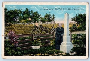 c1920 Excelsior Springs Missouri Postcard Mrs. Samuels Mother Jesse Frank James