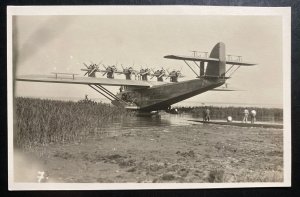 Mint Dornier DOX Giant Seaplane Real Picture Postcard Emergency Landing