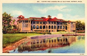 Michigan Detroit Belle Isle Park Casino and Lagoon Curteich
