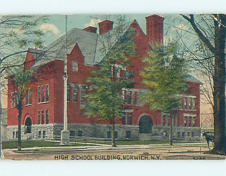 Divided-Back HIGH SCHOOL Norwich New York NY k0608