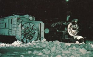 Vintage Postcard Denver & Rio Grande Western's Rotary Snow Plow & Locomotive