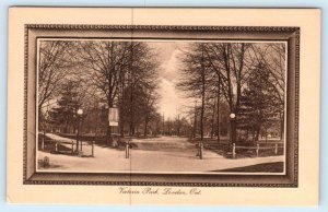 LONDON, ONTARIO Canada ~ VICTORIA PARK Tuck Framed Art Sepia c1910s  Postcard