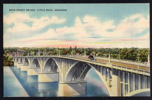 Arkansas LITTLE ROCK Main Street Bridge - pm1942 - LINEN