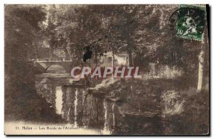 Old Postcard Melun Les Bords de L & # 39Almont