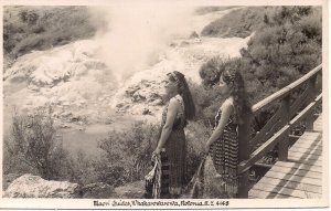 RPPC Rotorua NZ, Beautiful Maori Women Guides, Indigenous People Rainbow Crater