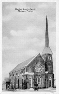 Chatham Virginia Chatham Baptist Church, B/W Photo Print Vintage Postcard U12109