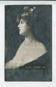 428503 Angelo ASTI Woman Portrait Vintage RUSSIA postcard