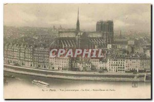 Old Postcard Paris Panoramic La Cite Notre Dame de Paris