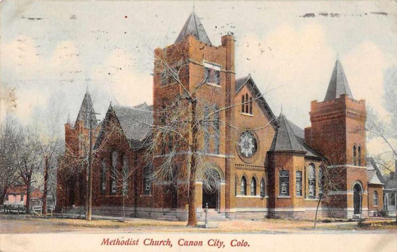 Canon City Colorado Methodist Church Antique Postcard J63248