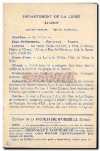 Postcard Old MAPS Chocolaterie d & # 39Aiguebelle St Etienne Loire