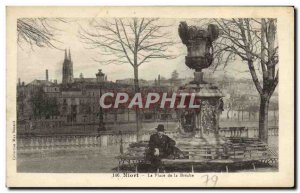 Old Postcard Niort La Place De La Breche