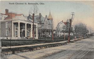 E84/ Barnesville Ohio Postcard c1910 North Chestnut Street Homes Mansions 7