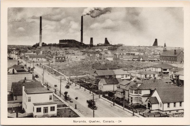 Noranda Quebec QC Town View Noranda Mines Rouyn-Noranda Unused Postcard D71