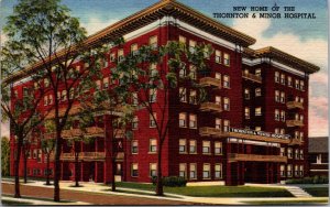 Linen Postcard Thornton and Minor Hospital in Kansas City, Missouri~2803