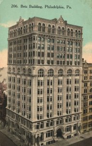 USA Betz Building Philadelphia Pennsylvania Vintage Postcard 08.95