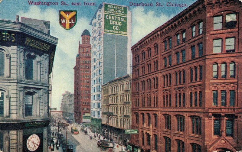 USA Washington Street east from Dearborn Street Chicago 03.78