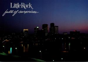 Arkansas Little Rock Skyline At Night