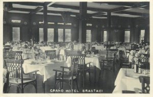 Indonesia Sumatra Brastagi Grand Hotel Restaurant interior 1932 photo postcard
