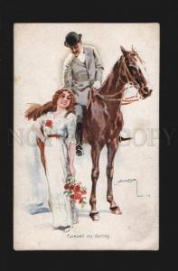 3077231 Rider on HORSE & Belle Lady by USABAL vintage PC