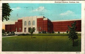 Municipal Museum Hastings Nebraska Vintage 1946 Postcard 