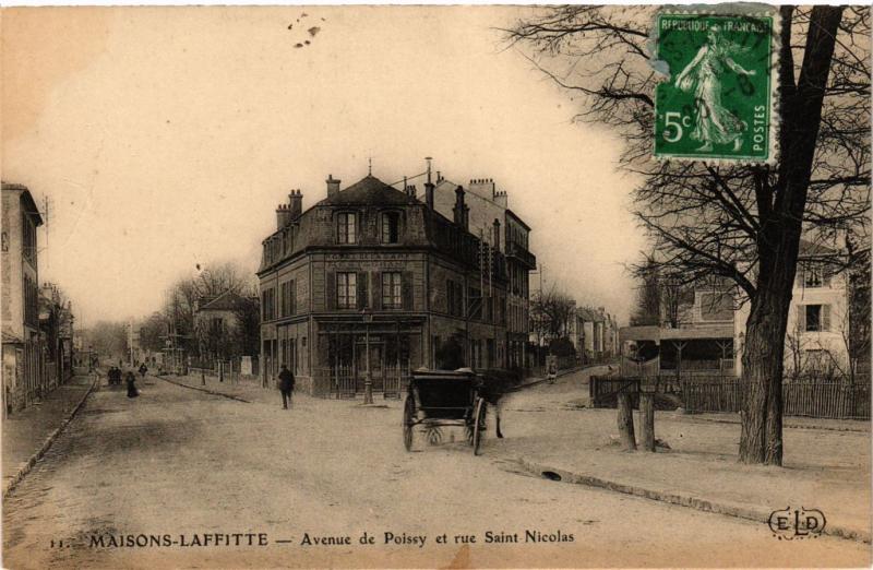 CPA MAISONS-LAFFITTE - Avenue de POISSY et rue St-NICOLAS (353111)