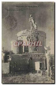 Old Postcard Astronomy Observatory Puy de Dome ice effect on the tower