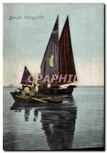 Postcard Old Boat Sailboat Barche Chioggiotte