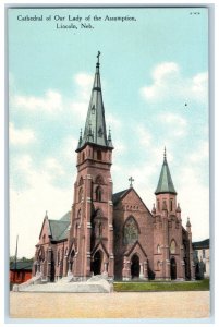Lincoln Nebraska NE Postcard Cathedral Of Our Lady Of The Assumption c1910's