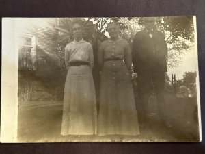 Early 1900's RPPC Postcard Real Picture Man And Women In Nature