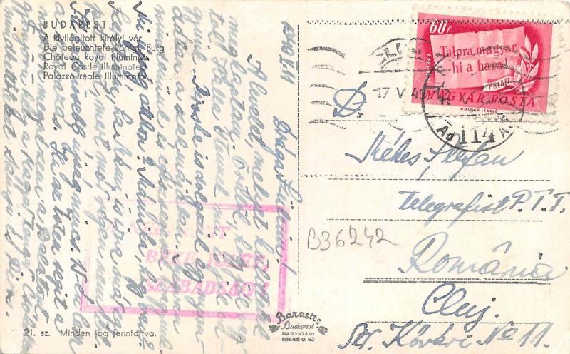 B36242 Budapest Royal Castle illuminated  hungary