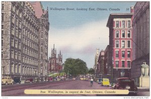 Wellington Street, Looking East, Ottawa, Ontario, Canada, 1930-1940s