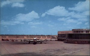 Houston Texas TX Airport Airplane 1950s-60s Postcard