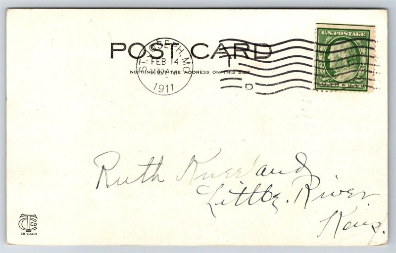 Elks Club St Joseph MO C1911 Curt Teich UDB Postcard T22