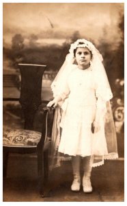 Girl in Communion Dress