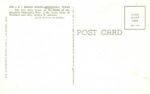 Vintage Postcard LBJ Ranch White House Stonewall Texas TX Pub Burrell Co.
