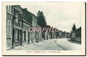 Plancy - Rue Saint Julien Old Postcard (hairdresser)