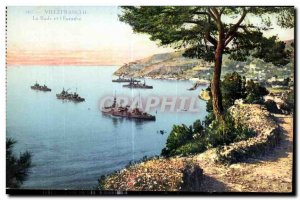 Old Postcard Villefranche La Rade and I Wing Charter