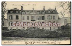 Postcard Old Epinay Sous Senart Asylum St. Helene bottom in 1860