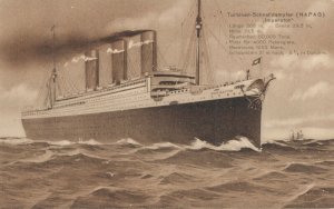 Turbinen Schnelldampfer HAPAG Imperator Steamer 05.60