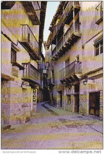 Spain Teruel Albarracin Tipica Calle Del Portal De Molina