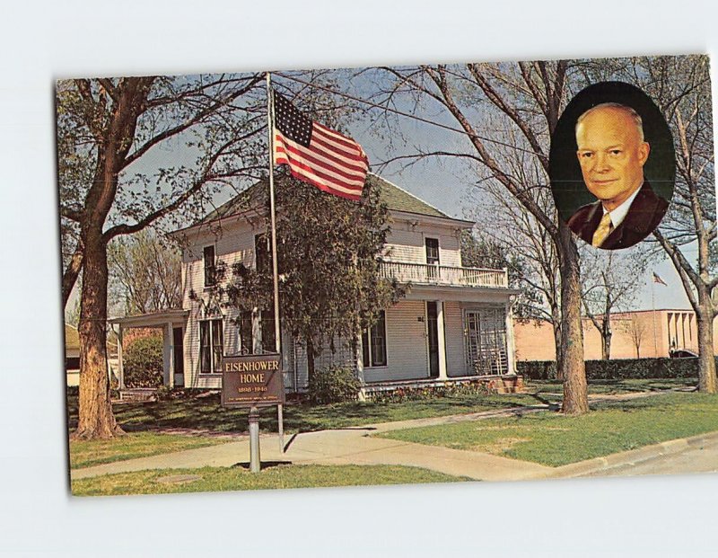 Postcard Eisenhower Home and Museum Abilene Kansas USA